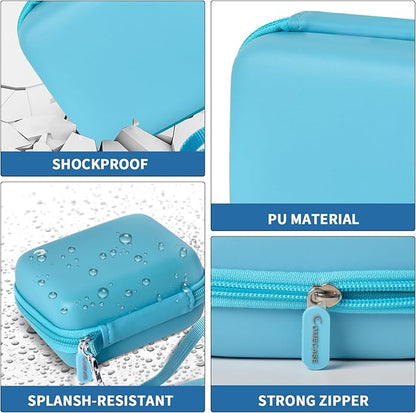 Carrying & Protective Case for Digital Camera, AbergBest 21 Mega Pixels 2.7" LCD Rechargeable HD/Kodak Pixpro/Canon PowerShot ELPH 180/190 / Sony DSCW800 / DSCW831 Cameras for Travel - Sky Blue