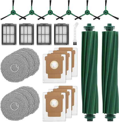 Zornaveli 25 Pcs Accessories Kit for iRobot Roomba Plus 405 Combo/505 Combo Robot Vacuum Cleaner: 2 Main Brushes, 6 Dust Bags, 6 Mop Pads, 4 Filters, Side Brushes and 1 Cleaning Tool