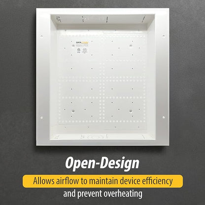 DataComm Electronics 45-8017-1 Multi-Functional Recessed Media Box For Seamless Home & Office Connectivity Solutions, In Wall Box, Hides TV Outlet & Cables (No Receptacle)