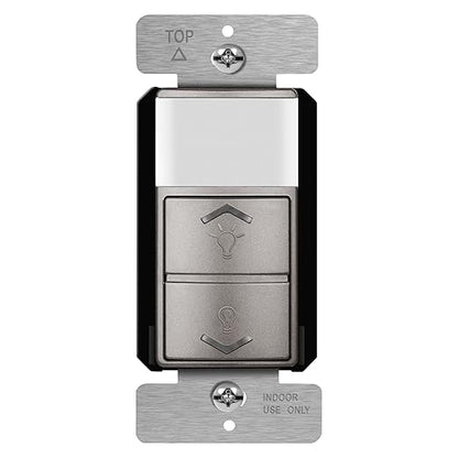 TOPGREENER Motion Sensor Light Switch Dimmer, Electronic Dimmer with PIR Motion Sensor, Occupancy & Vacancy Modes, 150W LED/CFL, Single-Pole, UL Listed, TDODS5-120-NK, Nickel…