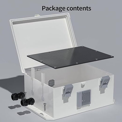 Namunanee Outdoor Electrical Junction Box, ABS Water Resistant Enclosure with Internal Mounting Panel & Hinged Cover (13" H* 9.2" L* 5.6" W)