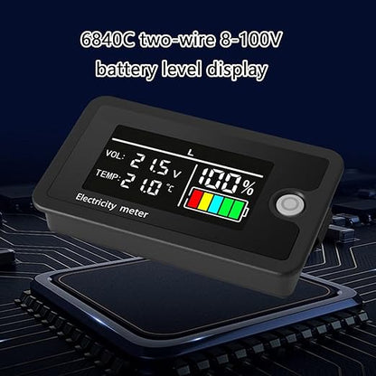 LED Display Voltmeter Car Battery Charging Levels Indicators 8-100V Lithiums Batteries Capacity Tester Battery Capacity
