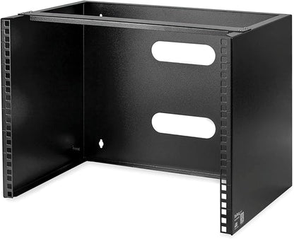 StarTech.com 8U Wall Mount Patch Panel Bracket - 13.75 inch Deep - 19" Patch Panel Rack for Shallow Network Equipment- 80lbs Capacity, TAA (WALLMOUNT8)