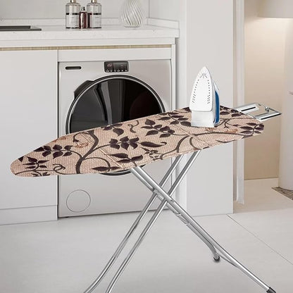 ZCFYGDX Ironing Board Cover with William Morris Prints, Washable Elastic Fabric, Heat-Resistant and Breathable, 3 Nylon Buckle Straps Fastening, Fits for Various Standard Sizes, 17x49 Inch