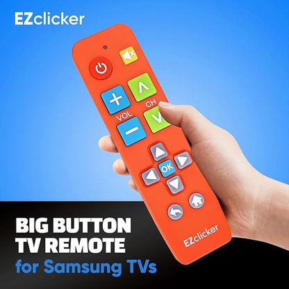 Samsung Replacement TV Remote Compatible with Samsung TV's ONLY (Orange) Big Button TV Remote Control, Simplified and Easy to Use (2xAAA Batteries not Included)