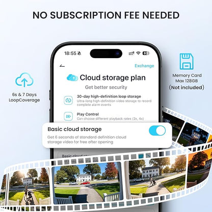 ieGeek 2K Wireless Doorbell Camera No Subscription with 145° Adjustable Angle Mount, Smart Video Doorbell with Chime, Motion Detection, 2-Way Talk Voice Changer, Works with Alexa, Only 2.4Ghz WiFi