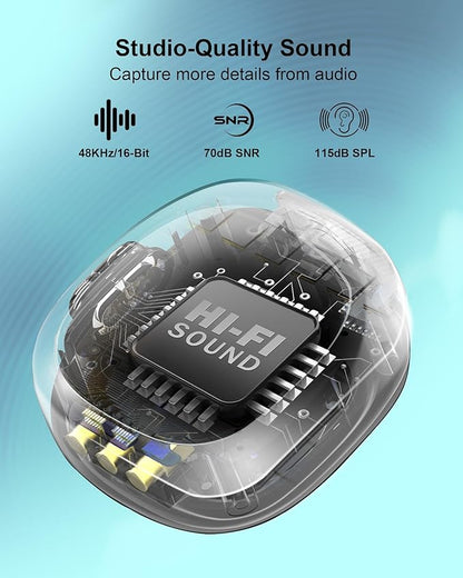 Mini Microphone for iPhone 14/13/12, Lightning Wireless Mic with Noise Cancellation, 48KHz 16-Bit, 20H Battery, 164ft Range, Magnetic & Clip Lavalier Microphone for Video Recording, YouTube, Tiktok