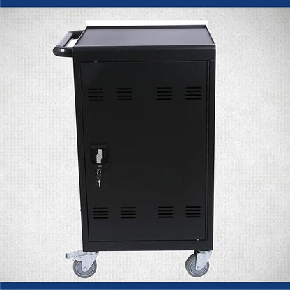 32 Device Mobile Charging Station for Laptops/Tablets/iPads/Chromebooks,32 Bay Lockable Charging Cabinet with Cable Management & Power Strip, Laptop & Tablet Storage Carts,Easy Assembly