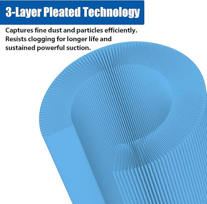 2 Pack 3-Layer VF5000 Replacement Filter for Rigid Shop Vac 5-20 Gallon Wet Dry Vacuums, fits RV2400A RV2400HF RV2600B WD06700 WD0671 WD0671EX0 WD0970 WD09700 WD1270 WD1450 WD1680 WD1851