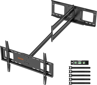 48'' Extension Extra Long Arm TV Wall Mount, Heavy Duty Full Motion TV Wall Mount for 37 to70,75,77,80,85'' Screens, Max VESA 600x400mm, Hold 110 lbs, 16''-24'' Wood Studs/Concrete/Brick Wall