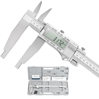 Mxmoonfree 12-Inch Digital Caliper with 4-Inch Jaw Depth, Precision Measuring Tool, Full Metal Frame, Large LCD Screen, Resolution 0.0005"/0.01mm, Ideal for Professionals & Hobbyists
