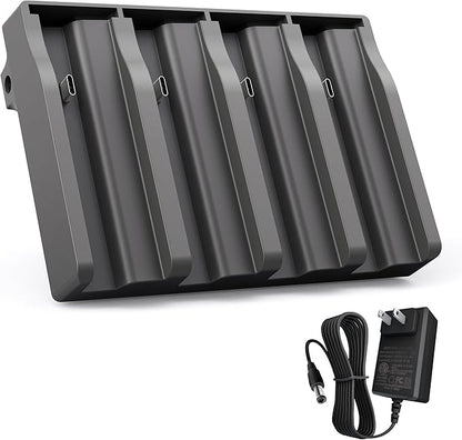 Fulpower 4-Slot Lithium Cartridge Charger - Replacement Battery Charger for TACTACAM Reveal Lithium Cartridge Charger Ultra/X/XB/XPro Trail Cameras - Fast Charging, LED Indicators, Durable Design