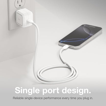 NOCO XGrid X30: 30W USB-C Charger – Single Port GaN Power Adapter with PD 3.0, QC 4.0+, and PPS – Fast Charging with Smart Power Distribution – Foldable Wall Plug, UL Listed
