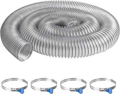 2-1/2"x10'PVC Dust Collection Hose,2-1/2"Dust Collector Hose for Woodworking,Workshops,Wood Shop Dust Collection System,2.5Inch PVC Clear Flexible Hose for Extract Dust Debris Fume w/Carbon Steel Wire