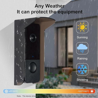 dgyezhao Glare Sun Shade Doorbell Rain Cover,Outdoor Plastic Camera Weatherproof Cover for Door Lock/Blink/Ring Pro2/Arlo/Wyze/Google Nest/Reolink Video Doorbell