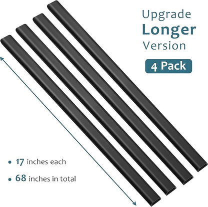 Cable Hider Raceway Kit, 68in Wire Hiders for TV on Wall, Paintable Cord Cover Channel, Cord Hider for Wall Mounted TV in Home Office, 4X L17in X W0.95in X H0.47in, Black