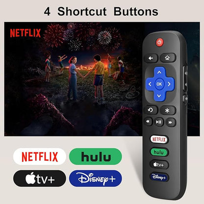 【Pack of 2】 New Replacement for All Roku TV Remote,Compatible for All TCL-ONN-Hisense-Roku TV Remote