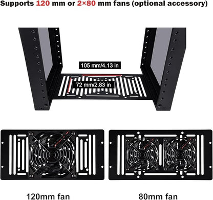 GeeekPi 8U Server Cabinet, 10 inch Server Rack for Network, Servers, Audio, and Video Equipment, DeskPi RackMate T1 Rackmount, 7.87 inch Depth