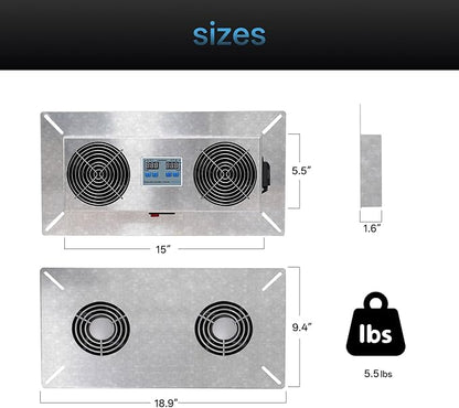 240 CFM Crawlspace Vent Fan, With Thermostat,Humidistat, Crawlspace Fans, For Moisture Reduction, Radon Mitigation, Freeze Protection , Ideal for Basement, Attic, Crawl Space Fan Vent(Natural color)