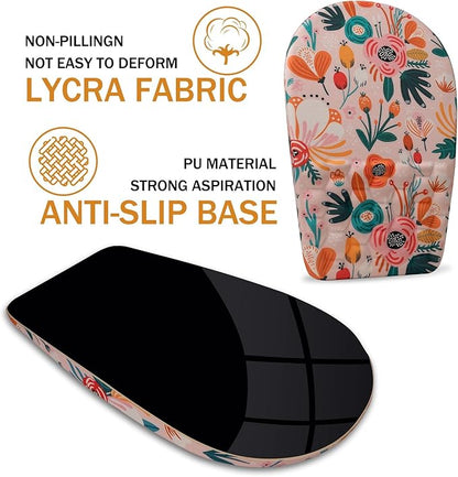 BOCHEERY Ergonomic Mouse Pad Wrist Support,Upgrade Mousepad with Massage Design,Non-Slip PU Base Desktop Mouse Pads for Pain Relief, Computer, Office & Home,12 x 8 in（F-Pink Flower）