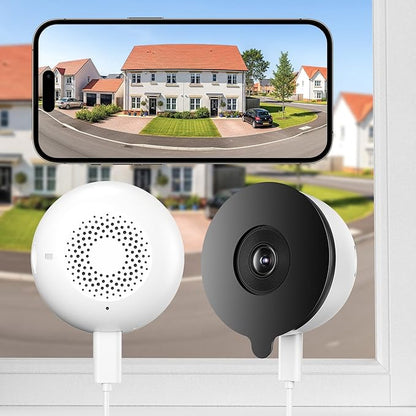 YesPano 3MP 2K Window Camera, 5G & 2.4GHz WiFi Indoor Camera for Home Security with Starlight Color Night Vision, 24/7 Recording, Motion Detection, Easy & Quick Install, 2 Pack Surveillance Camera