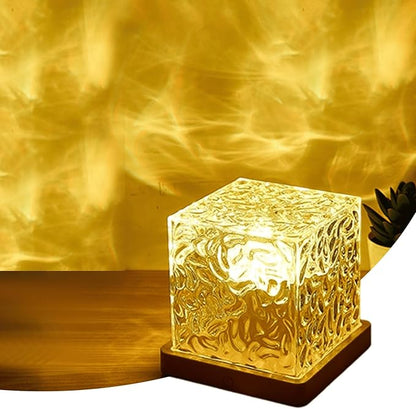 citosisk Aurora Borealis Night Light Projector, Aurora Dreamscape Projector, Magical Northern Lights for Your Room, 3/16 Colors Ambient Dynamic Wave Cube Lamp with Remote (3 Colors Plug-in, Wood)