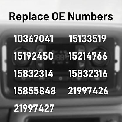 599-211XD A/C Control Switch Air Conditioning Climate Control Module, Front Module Panel for 2003-2004 Chevrolet Silverado Suburban Avalanche Tahoe GMC Sierra Yukon Cadillac Escalade Rainier Hummer