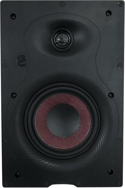 Rockville Pair WA658 240W in-Wall Speakers, 6.5" Kevlar Woofer, Silk Dome Tweeter, Magnetic Grilles, 3-Position Tweeter Control, 8-Ohm, for Home Theater & Whole-House Audio