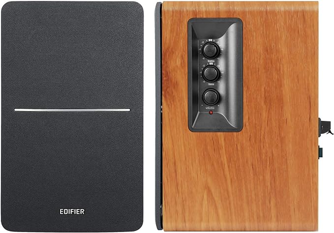Edifier R1280Ts Powered Bookshelf Speakers - 2.0 Stereo Active Near Field Monitors - Studio Monitor Speaker - 42 Watts RMS with Subwoofer Line Out - Wooden Enclosure