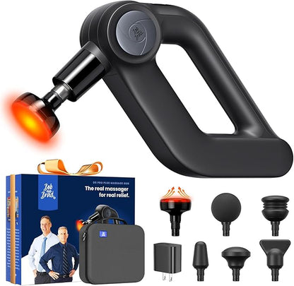 BOB AND BRAD D5 Pro Plus Massage Gun with Heat, FSA-HSA Eligible, 13mm Amplitude Deep Tissue Percussion Massage Gun with Max Power for Muscle Therapy, Professional Muscle Massager