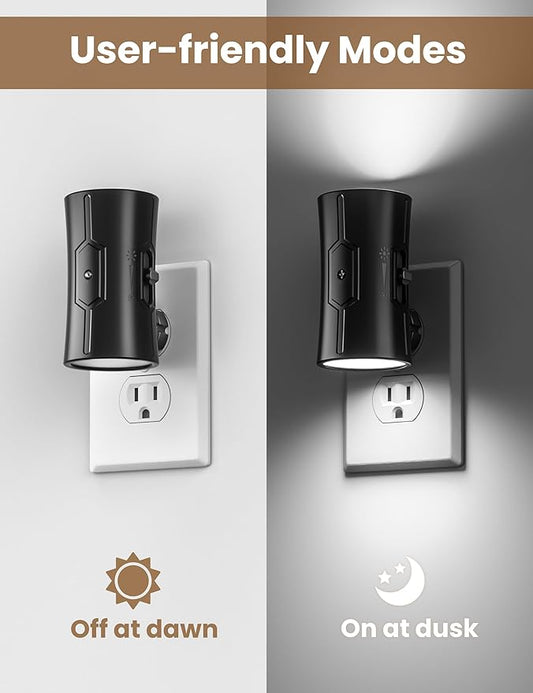 Sujeet LED Night Lights Plug into Wall, Bright Night Light, Dusk to Dawn Sensor, White Night Light, 0-100LM Adjustable Brightness, Dimmable Nightlights for Hallway, Bathroom Bedroom Kitchen, 2 Pack