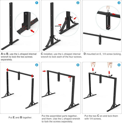Overhead Camera Mount with Light LED 5600K Continuous -Top-Down Shooting Desk Mount Stand for Flat Lay Photography, Live Streaming - Universal Fit for DSLR, Mirrorless Cameras & Smartphones