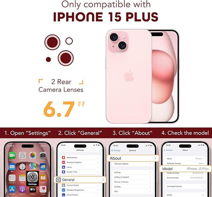 Magnetic for iPhone 15 Plus Case, Compatible with MagSafe, Built-in Privacy Screen Protector and Camera Protection, Anti Spy Full Body Dustproof Shockproof Hard Phone Case 6.7", Clear