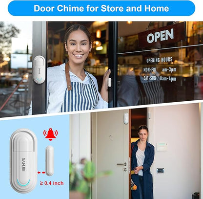 SanJie Window Alarm Sensors Door Alarms for Home Security Volume Ajustable 0-120 DB Pool Door Alarms for Kids Safety with 4 Modes Open Alarm/Close/Dingdong/Reminder Burglar Alert (5 Pack)