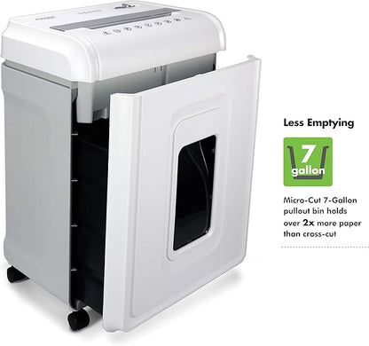 Aurora Heavy Duty High Security 16-Sheet Micro-Cut Shredder/Anti-Jam/60 Min Run Time/ 7-Gallon Pullout Basket and Casters, AU1680MA