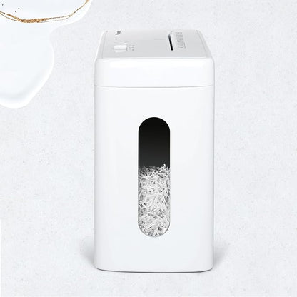 Low Noise 40dB Paper Shredder for Home, 10-Sheet Cross Cut, CD/Credit Card Shredder, 2.6 Gallons Wastebasket, P-4 High Security, White