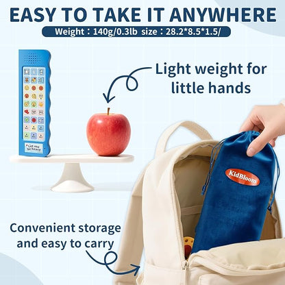 KidBloom AAC Device for Autism, Communication Device for Nonverbal Kids with 6 Programmable Buttons & Adjustable Volume, Sensory Toys for Autistic Kids Ages 3-7