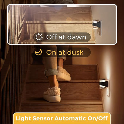 L LOHAS LED Night Light, Modern Night Lights Plug into Wall,2 Pack 3000K/4000k/5000K Adjustable Color Temperature Night Light,Dimmable Nightlights with Dusk to Dawn Sensor for Rooms Bathroom Hallway