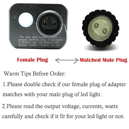 2 Pcs 8 Mode Light LED Transformer 12V LED Controller Class 2 Power Supply,Transformer US Plug Adapter Replacement for String Light, not Fit 8 Mode with Control Box and 1 Mode String Light
