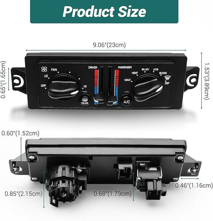 599-199 AC Climate Control Module Compatible with 2000-2005 Buick Century 3.1L/2000-2004 Buick Regal 3.8L Air Temperature Control Panel, A/C Heater Conditioning Switch Unit OEM: 10308120 10447470