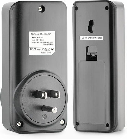 DIGITEN Temperature Controller Wireless Thermostat Outlet Greenhouse Thermostat Wine Cooler Plug-in Temperature Controller Reptile Temperature Control Outlet Remote Control Tempreature Build-in Sensor