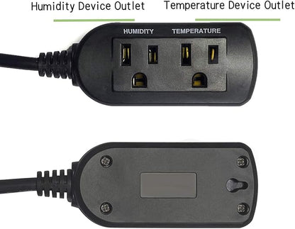 DIGITEN DHTC1011 Humidity and Temperature Controller Plug-in Thermostat Humidistat Outlet Humidity Controller Greenhouse Thermostat Cooling Heating Humidifier Dehumidifier