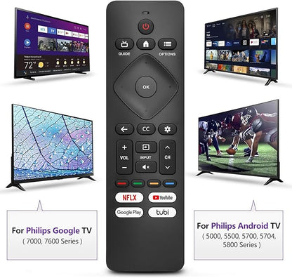Replacement for Philips-Smart-TV-Remote-Control, Universal Smart Remote for Philips Android/Google TV
