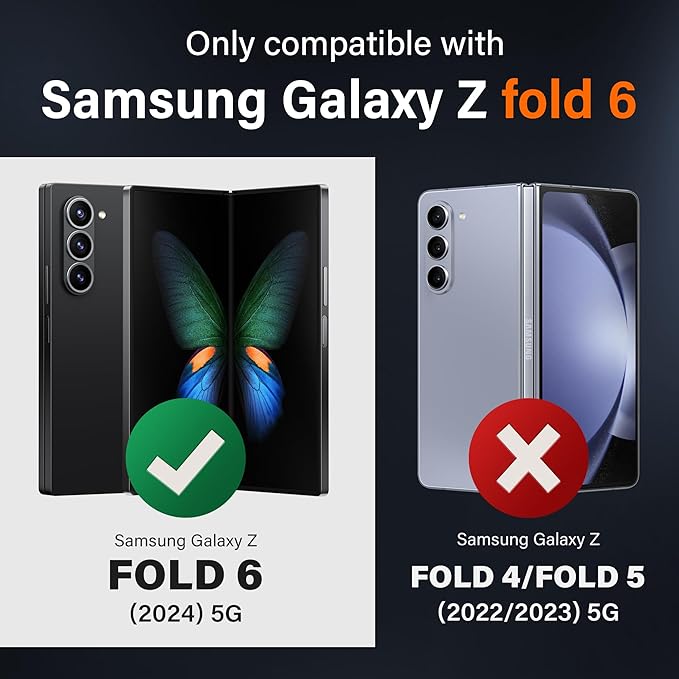 MOBOSI for Z Fold 6 Case with Privacy Screen Protector [Compatible with Magsafe], [Built-in Kickstand&Full Body Hinge Protection] Shockproof Phone Cover for Samsung Galaxy Z Fold6, Blue