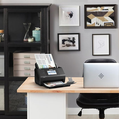 Epson Workforce ES-580W Wireless Color Duplex Desktop Document Scanner for PC and Mac with 100-sheet Auto Feeder (ADF), Intuitive 4.3' Touchscreen