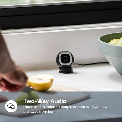 Luna 2K AI Wired Cameras for Home Security, Outdoor/Indoor, 2.4GHZ Wi-Fi, Smart Alerts, Color Night Vision, Spotlight/Siren, Magnetic Mount, Cloud & CVR Storage, 2-Way Audio (2-Pack, White)