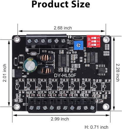 60W Voice Playback Module, PEMENOL DC 9-24V High Power Music Player Mp3 Trigger Amplifier 64Mbit Flash Storage Sound Board Support Sound and Light Alarm Present Electronics DIY