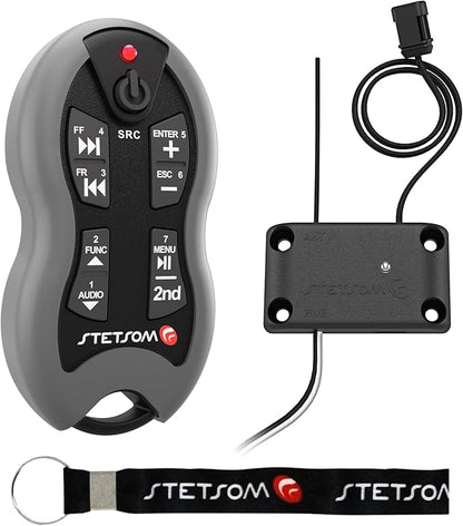 Stetsom SX2 - Universal Remote Control, Infrared, Long Range (1640 ft), 16 Functions, Learning Mode, Compatible With Car Audio Head Units, Home Devices and Video Equipment