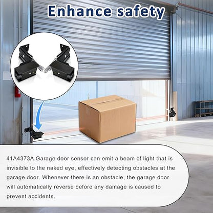 NLDZGA 41A4373A Garage Door Safety Sensor Compatible with Chamberlain Manufactured Between 1993 to Late 1990s Garage Door Openers,Safety Sensors Beam Eyes with Bracket