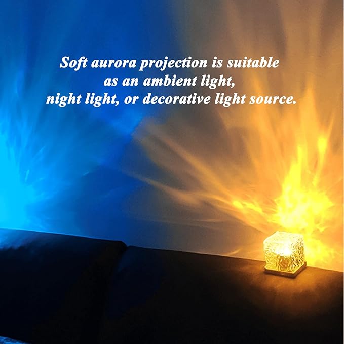 citosisk Aurora Borealis Night Light Projector, Aurora Dreamscape Projector, Magical Northern Lights for Your Room, 3/16 Colors Ambient Dynamic Wave Cube Lamp with Remote (16 Colors Plug-in, Plastic)